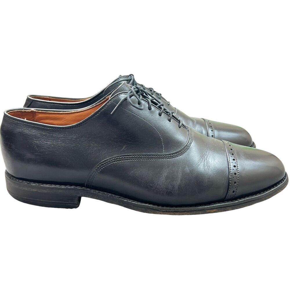 Allen Edmonds Byron Cap-Toe Oxford Dress Shoes Mens Size 10 EEE Black Leather